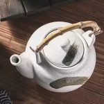 Céramique blanche, théière japonaise, capacité 700ML