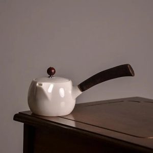 Théière Kyusu céramique blanche 200ml