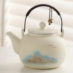 Théière Japonaise en Céramique 1L Montagnes Oiseaux