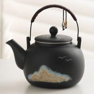 Céramique japonaise pour infusion, 1L, design nature