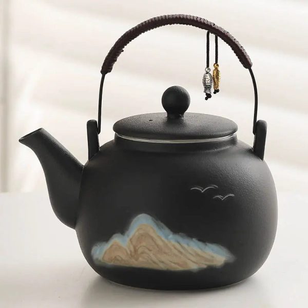 Céramique japonaise pour infusion, 1L, design nature