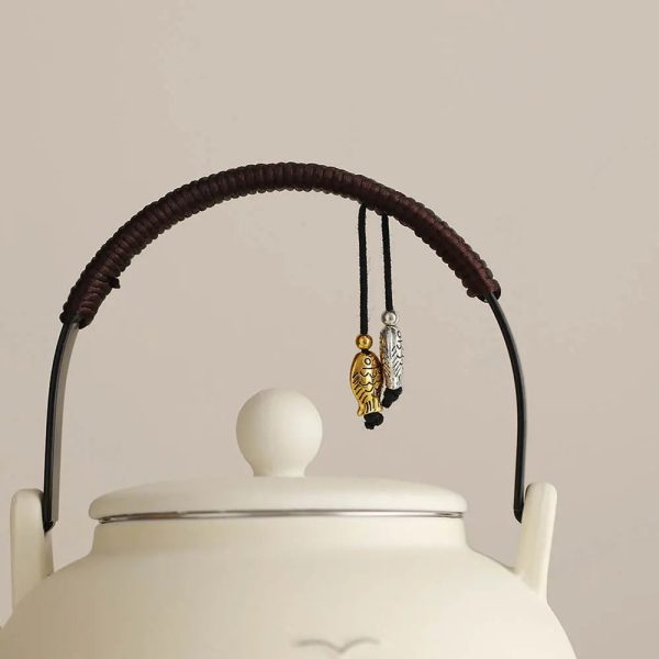 Accessoire thé, théière en céramique 1L avec motifs naturels