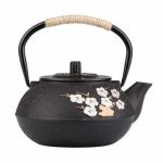 Théière japonaise en fonte 800ML, design floral élégant