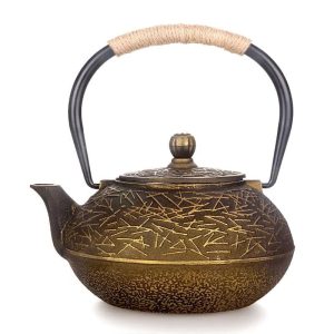 Théière en fonte japonaise 900ml motifs à traits