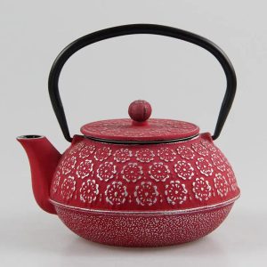 Théière en fonte design floral, capacité 600ml
