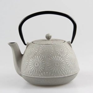 Théière en fonte avec motifs de tournesols, 1.2L