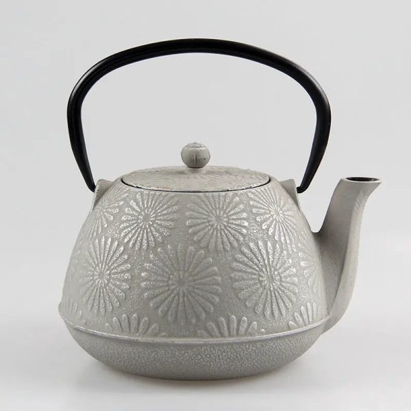 Théière japonaise en fonte, design tournesols, 1.2L