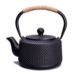 Théière japonaise en fonte noire 850ml avec motifs