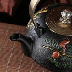 Théière en Fonte Pins, idéale pour infusion de thé japonais