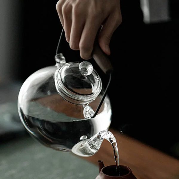 Théière japonaise en verre, design poire 1L