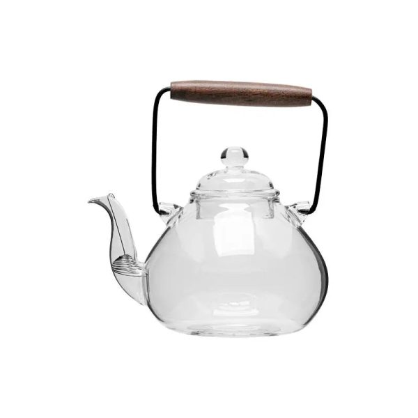 Théière 1L en verre, style japonais, forme poire