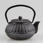 Théière en fonte 600ml, motifs rectangulaires traditionnels