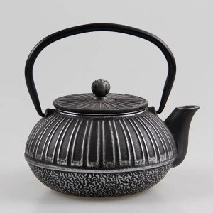 Théière en fonte 600ml, motifs rectangulaires traditionnels