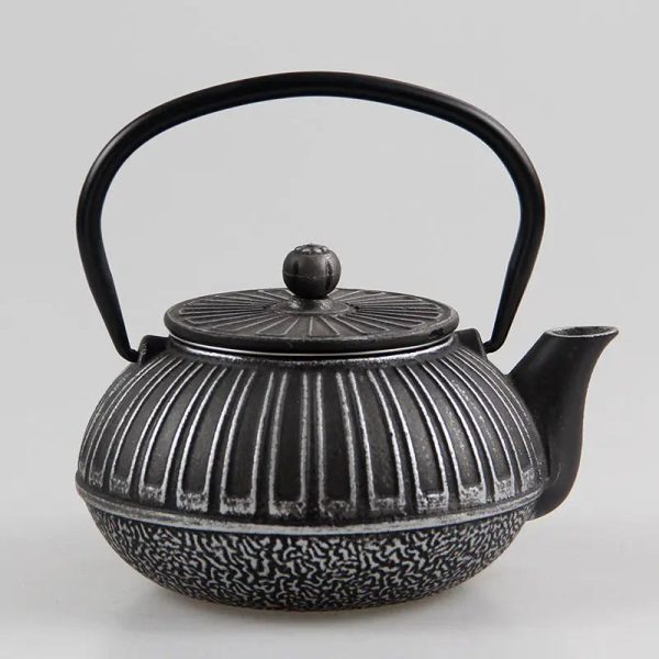 Théière en fonte 600ml, motifs rectangulaires traditionnels