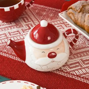 Accessoire de Noël : Théière Père Noël, 400ml de capacité
