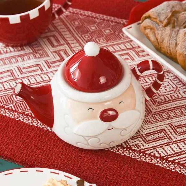Accessoire de Noël : Théière Père Noël, 400ml de capacité
