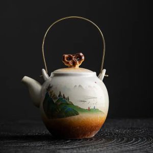 Théière en porcelaine chinoise paysage 300ml