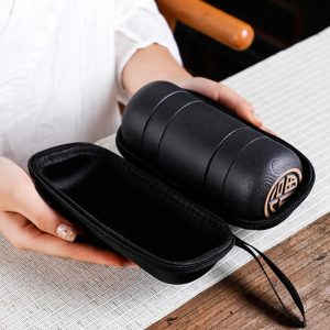 Théière Portable Chinoise en Céramique Noire 160ML