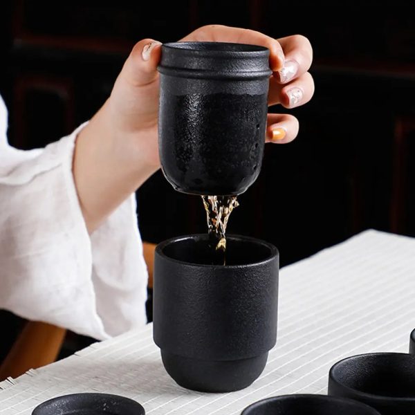 Théière portable élégante en céramique pour infusions