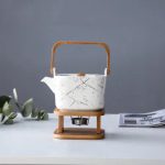 Théière carrée en porcelaine 900ML pour infuser avec style