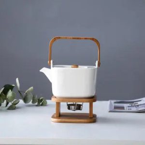 Théière en porcelaine design scandinave, capacité 900ML