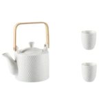 Théière 750ML en porcelaine au design moderne