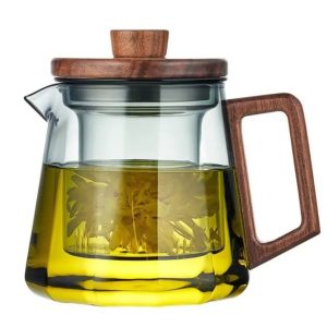 Théière en verre scandinave, style épuré et contemporain