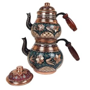 Théière Turque Double Étage en Cuivre